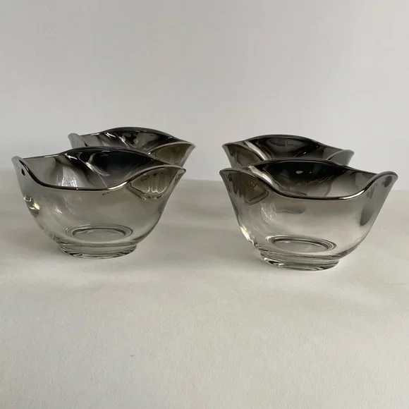 Mid Century Silver Rim Fade Serving Dish. Vintage. - Picture 6 of 7